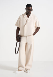 Abel - Boxy Twill Double Breasted Shirt - Cream