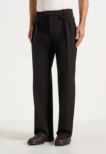 Pierre - Twin Pleat Dress Pants - Dark Brown