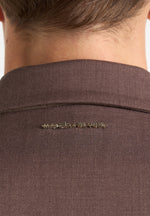 Didier - Double Breasted Twill Suit Blazer - Brown