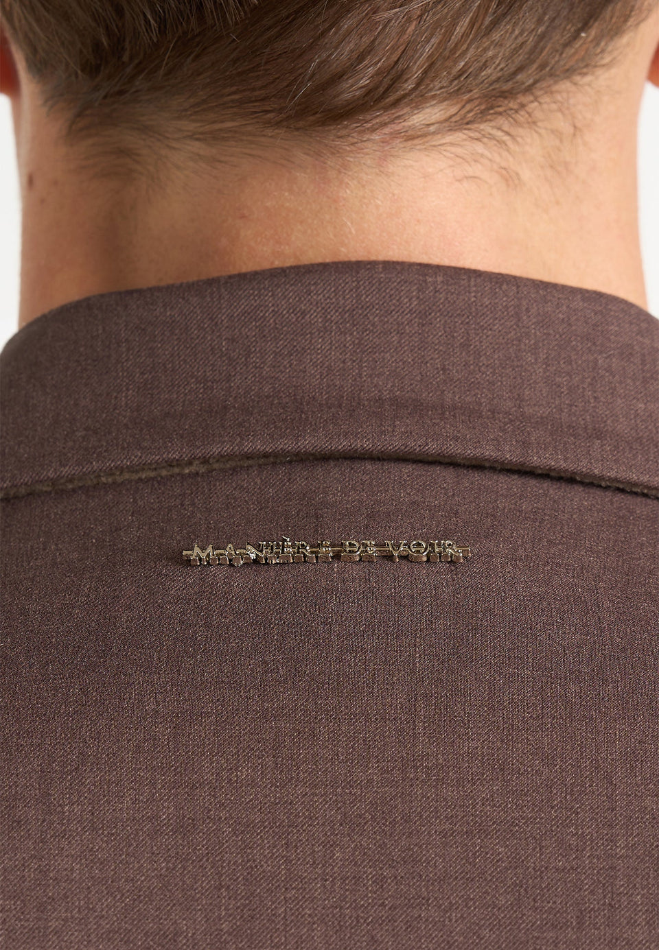 Didier - Double Breasted Twill Suit Blazer - Brown