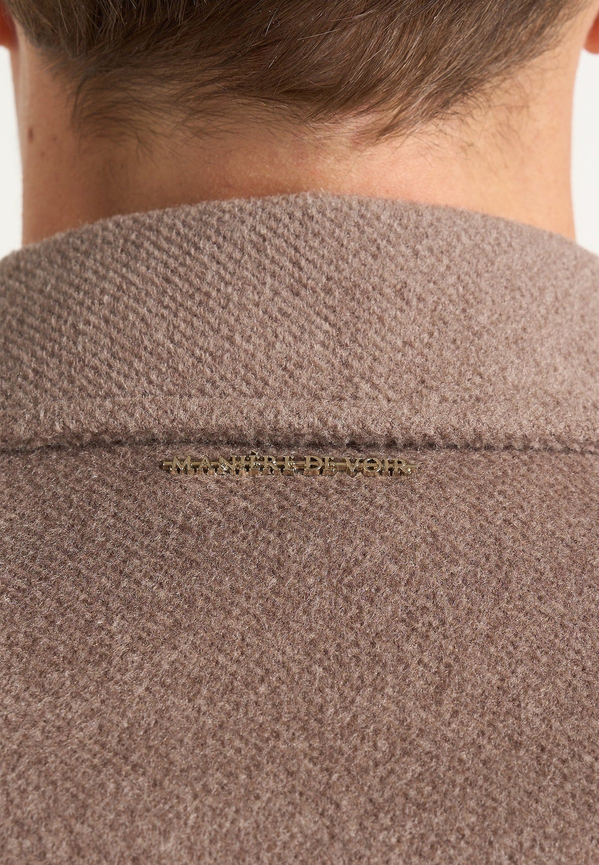 Andre - Contrast Wool-Blend Varsity Jacket - Beige