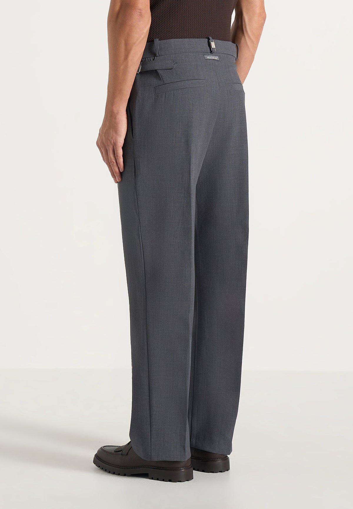 Pierre - Twin Pleat Tailored Wool-Blend Pants - Grey