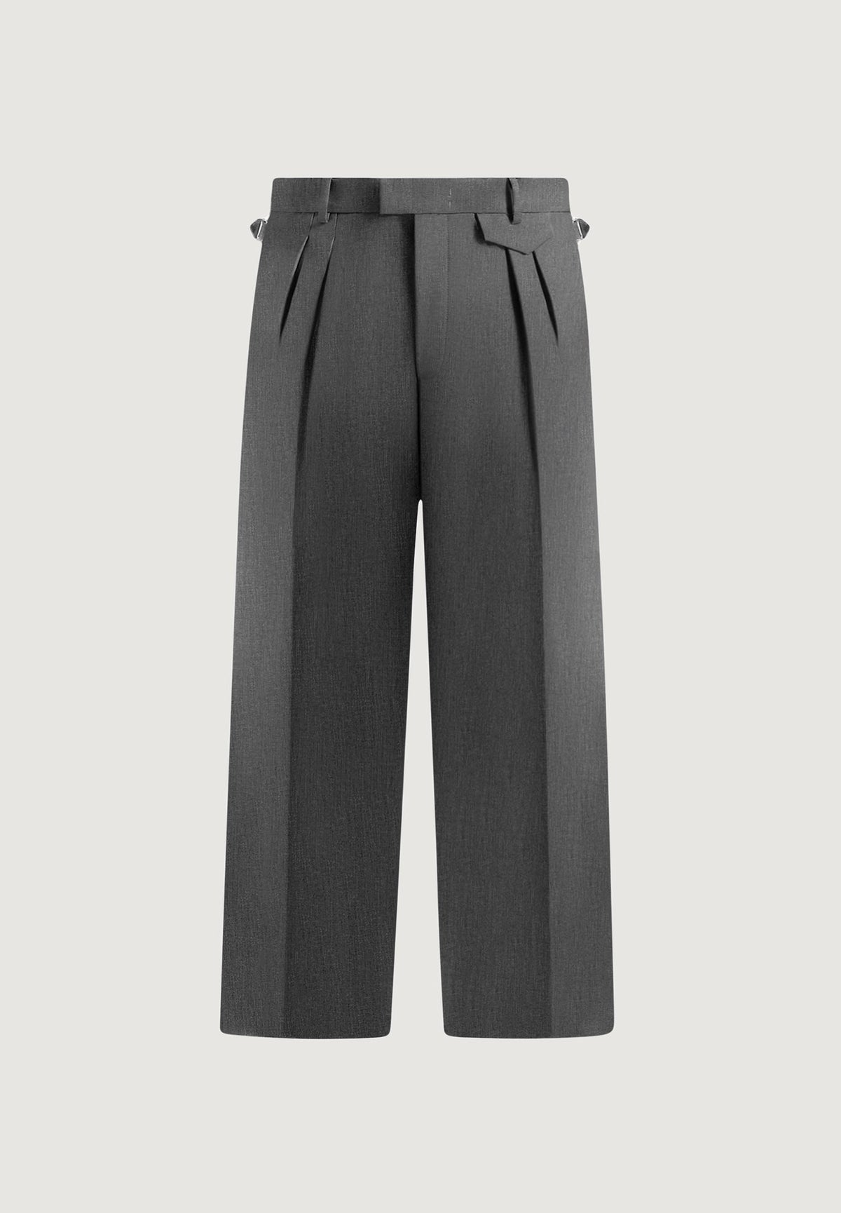 Pierre - Twin Pleat Tailored Wool-Blend Pants - Grey