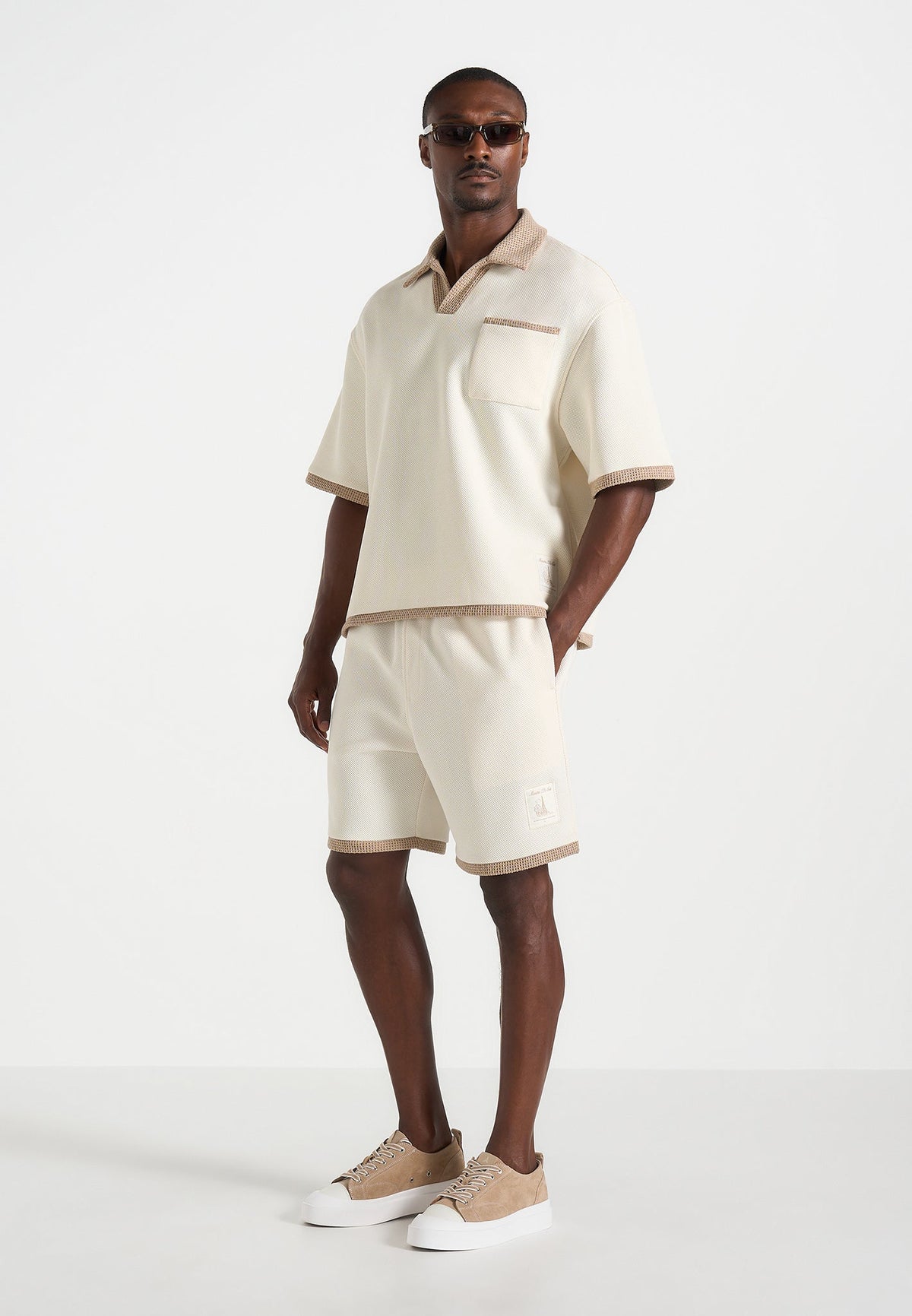 Reuben - Crochet Detail Shorts - Cream
