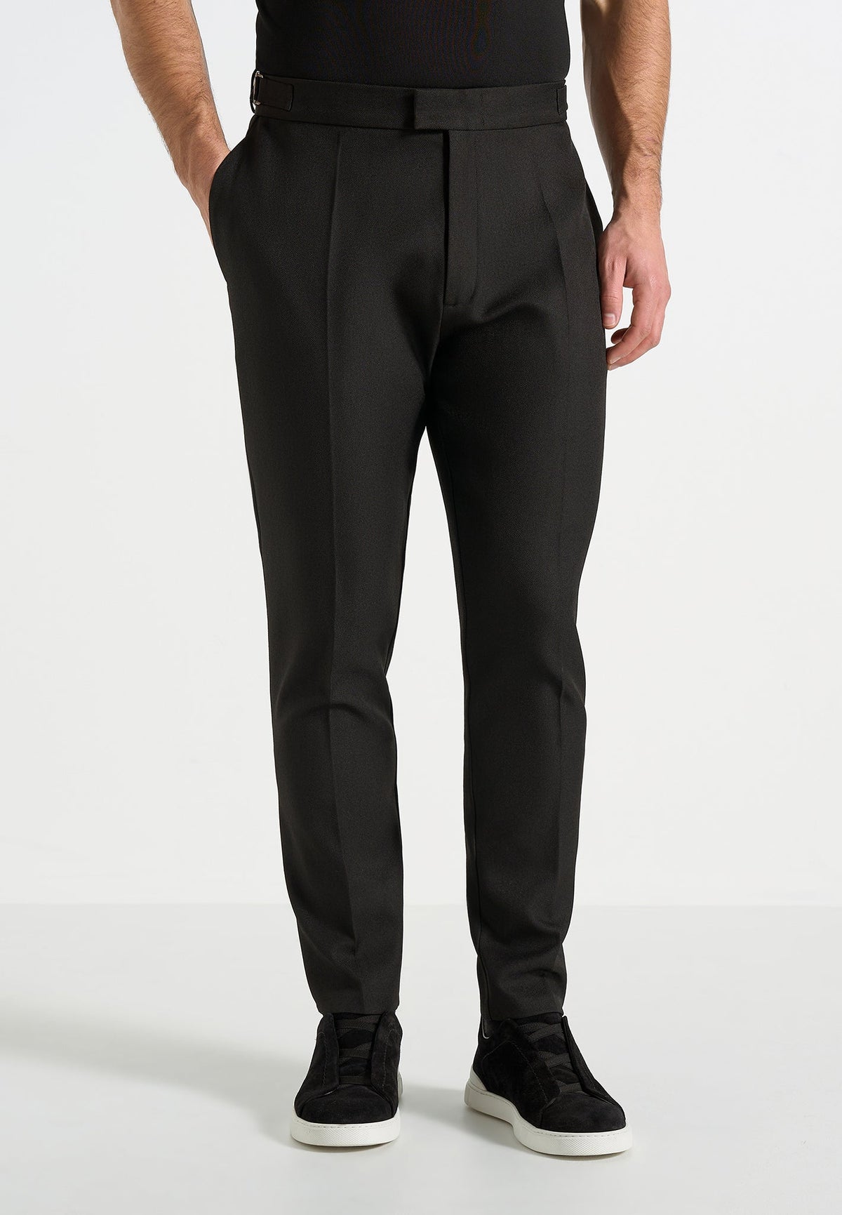 Hubert - Slim Fit Tailored Pants - Black
