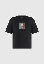 Anders - Cafe Terrace At Night Cotton T-Shirt - Black