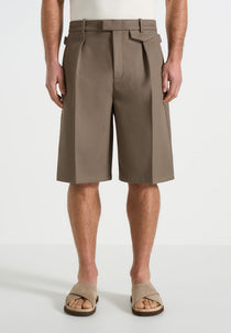 Auguste - Tailored Twill Bermuda Shorts - Olive