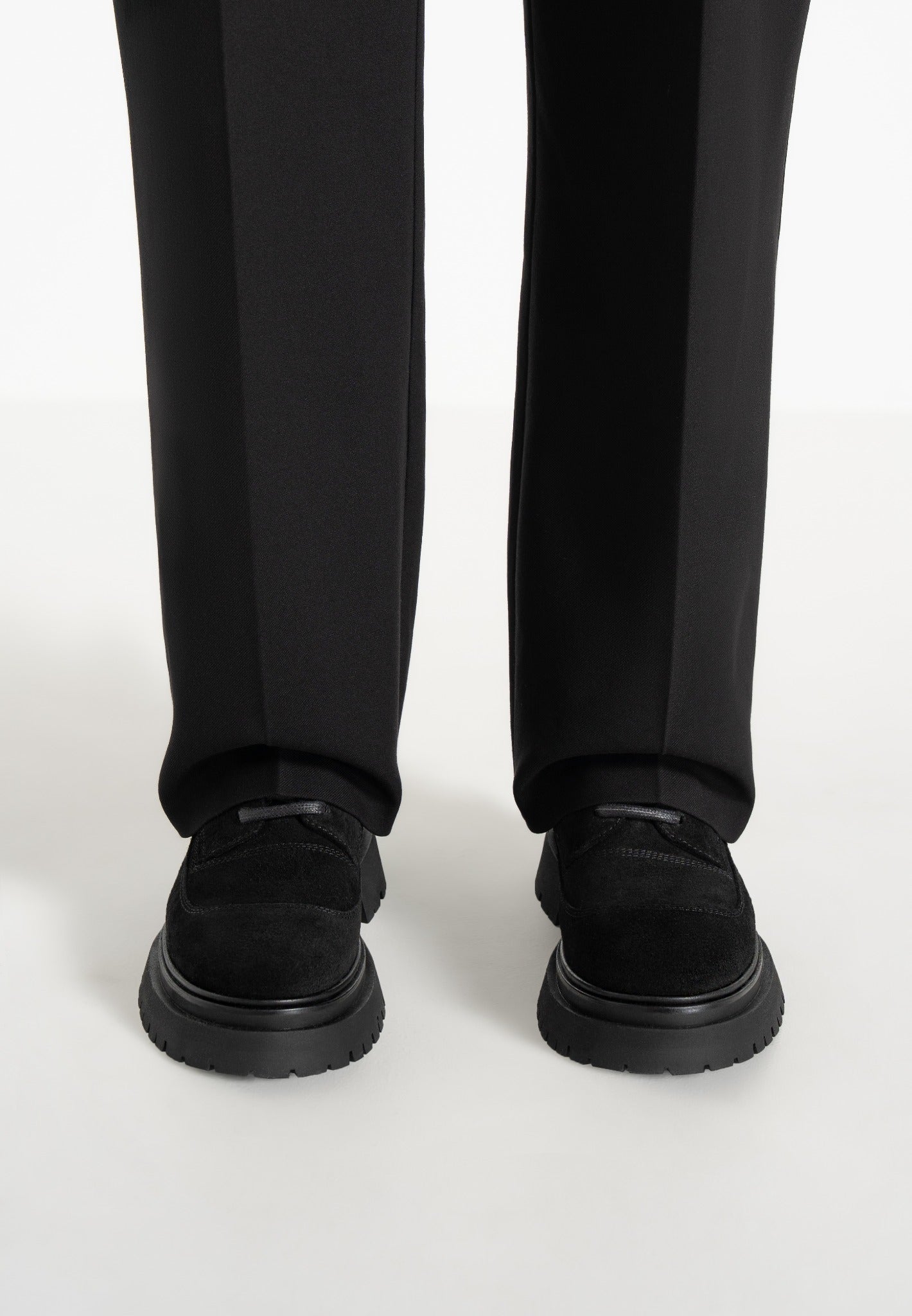 Rennes - Suede Derby Shoe - Black