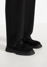 Rennes - Suede Derby Shoe - Black