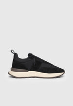 Monaco - Suede and Nylon Runner - Black