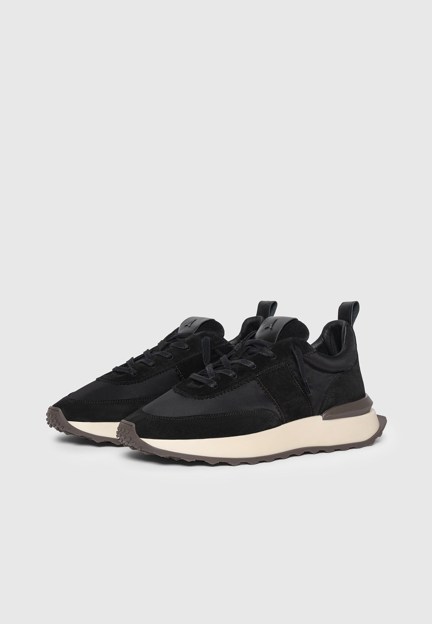 Monaco - Suede and Nylon Runner - Black