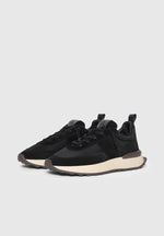 Monaco - Suede and Nylon Runner - Black