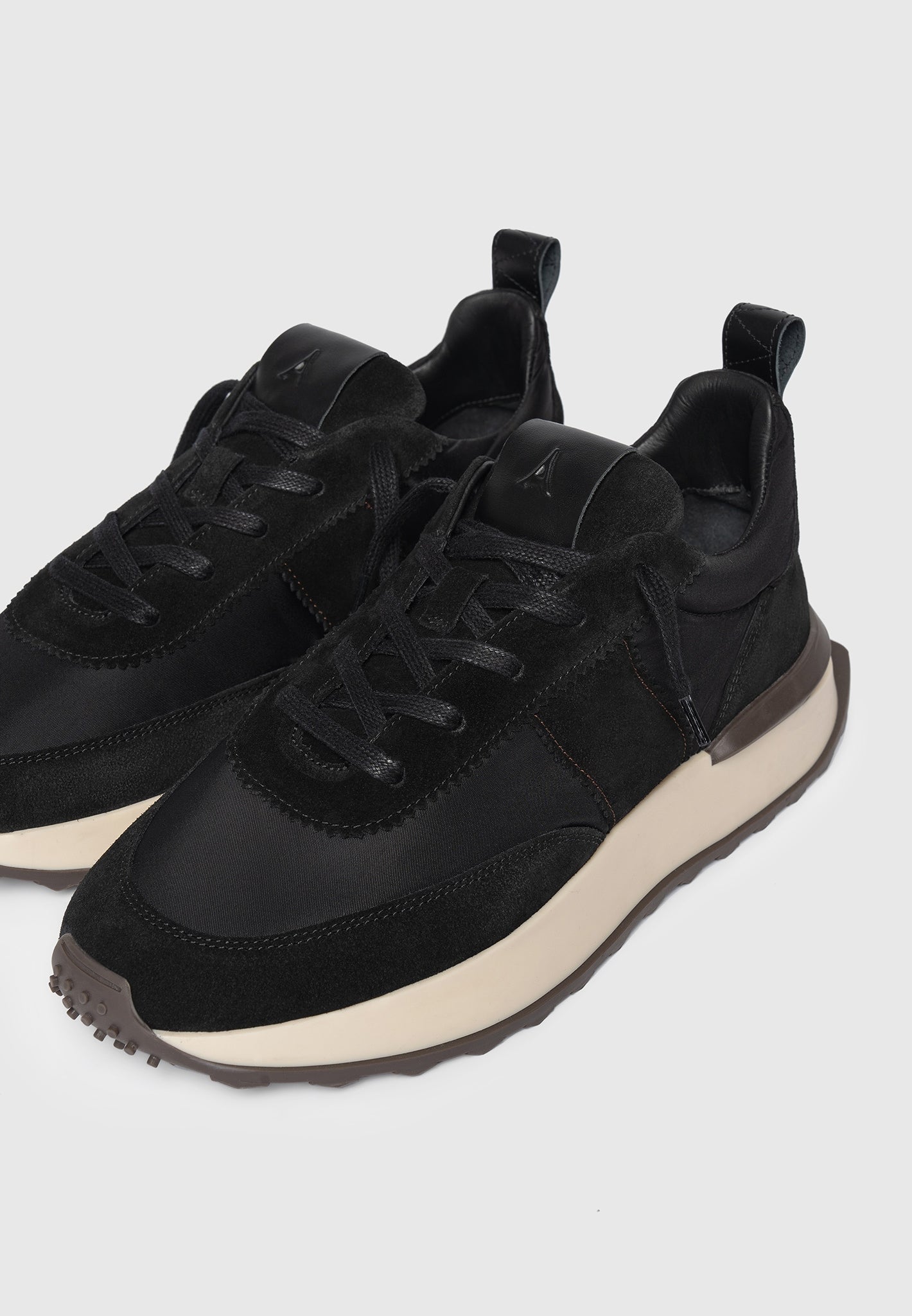 Monaco - Suede and Nylon Runner - Black