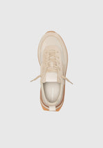 Monaco - Suede and Nylon Runner - Cream