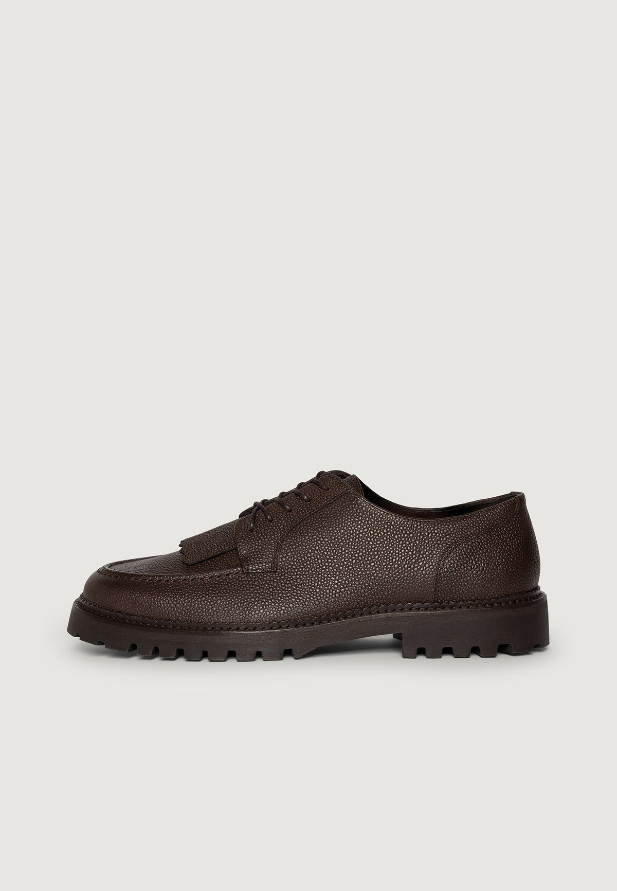 Fernand - Leather Fringe Derby Shoe - Brown