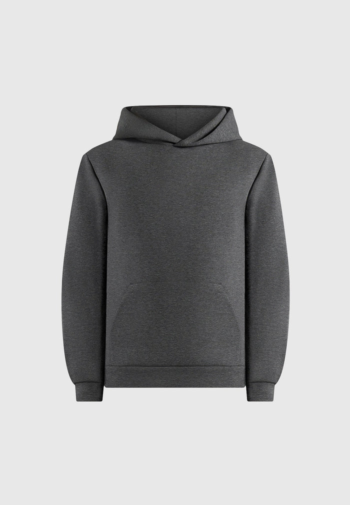 drew-neoprene-minimal-regular-fit-hoodie-charcoal-grey