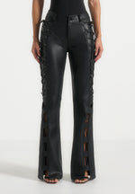ambre-leather-lace-up-flared-trousers-black