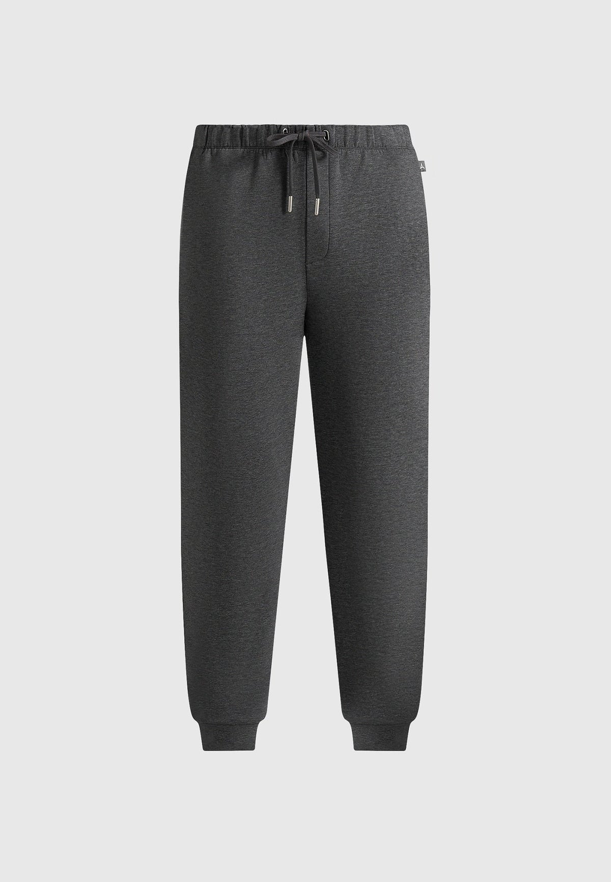 JS008 - Neoprene Minimal Tapered Fit Cuffed Sweatpants - Charcoal Grey