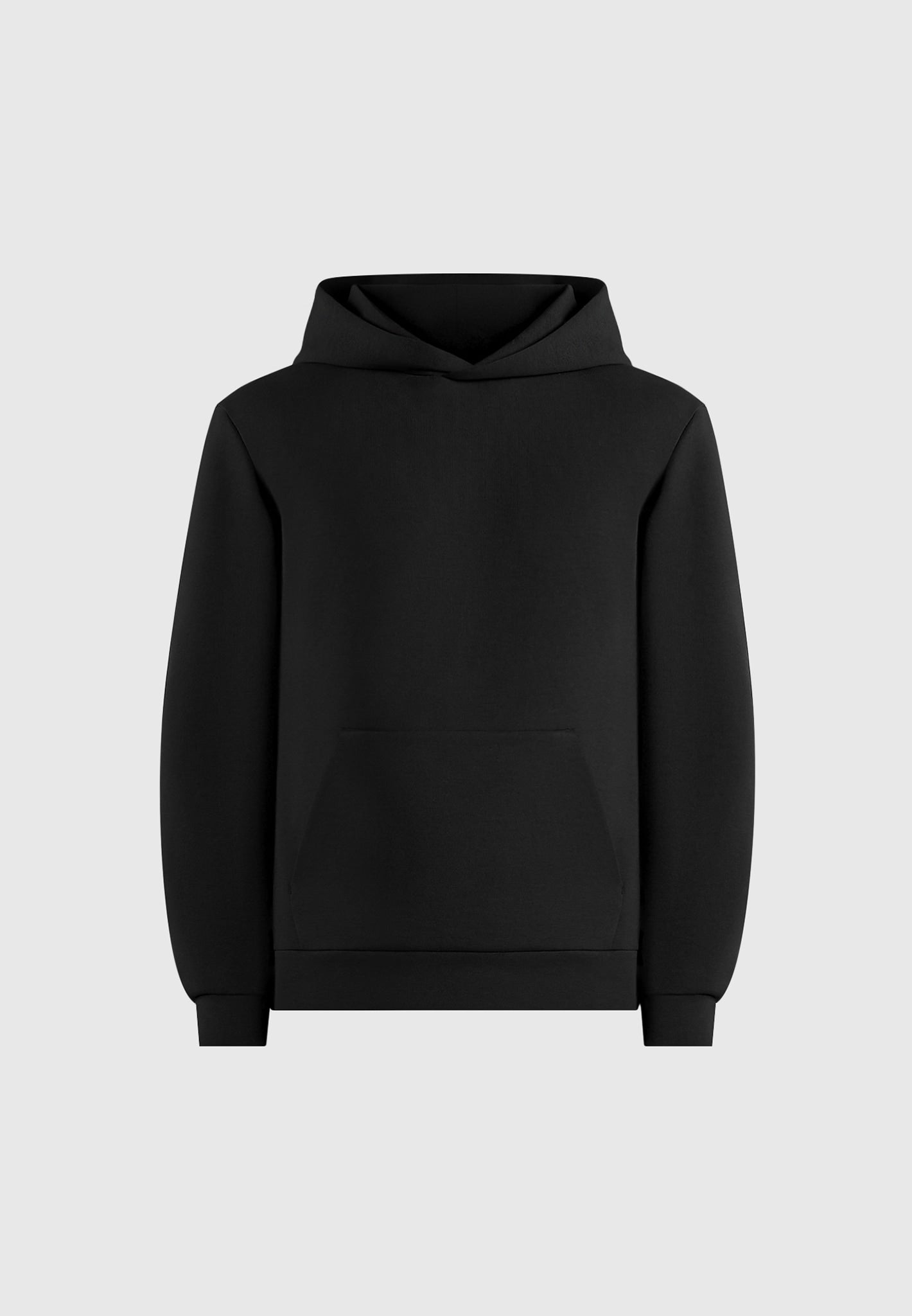 drew-neoprene-minimal-regular-fit-hoodie-black 