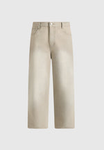 DN002 - Relaxed Fit Denim Jeans - Beige