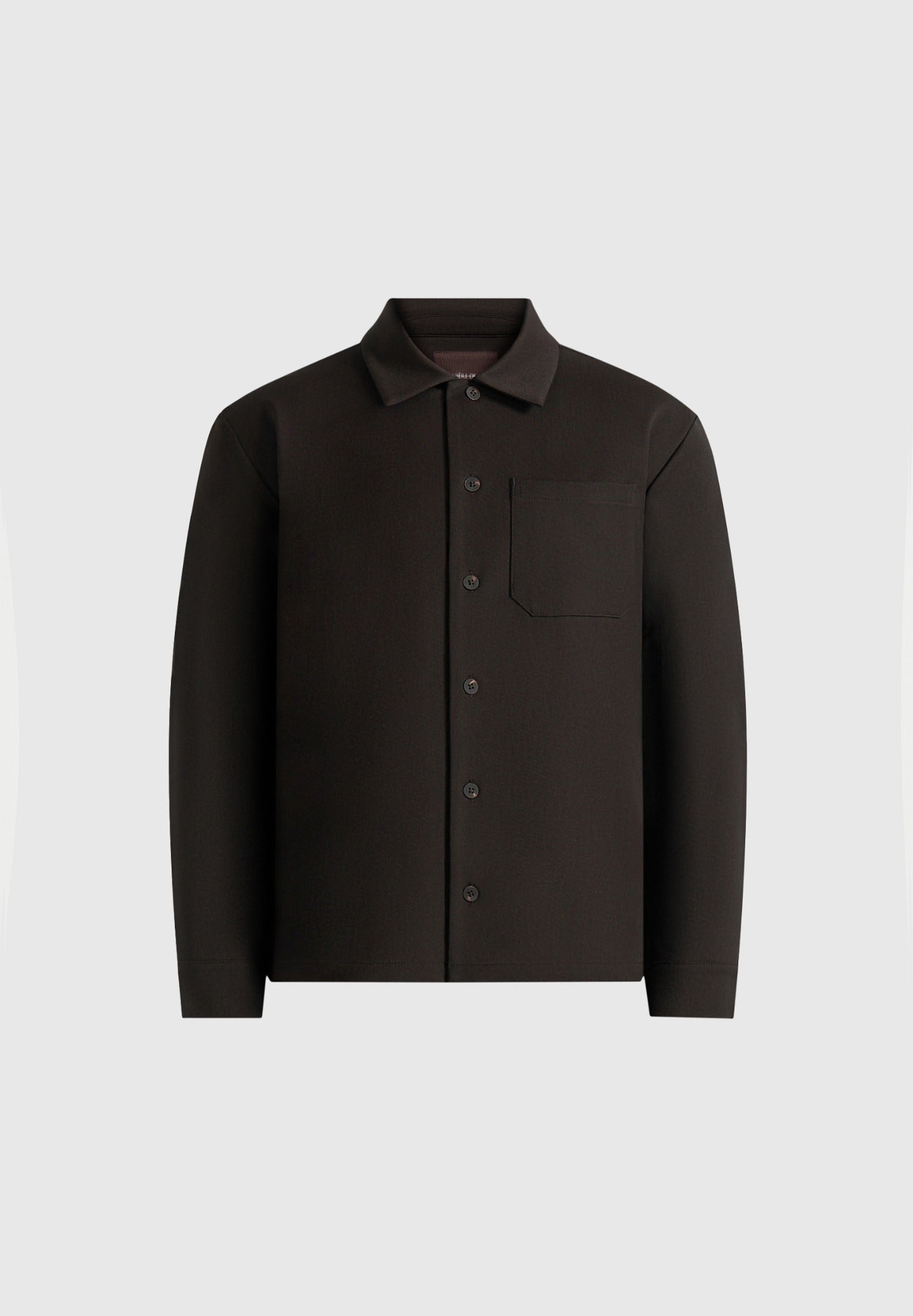 Valentin - Tailored Overshirt - Dark Brown