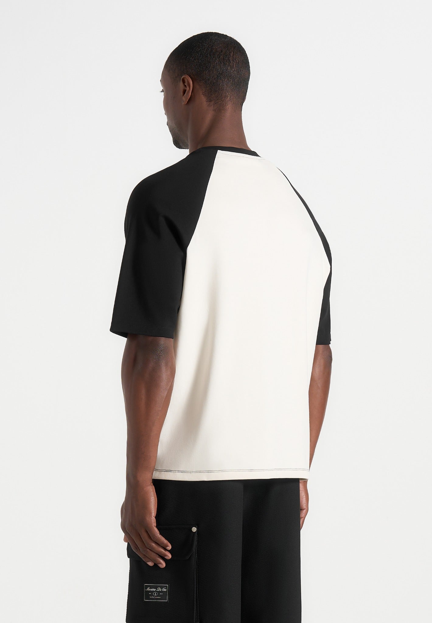 Unisex Signature Raglan Cotton T-Shirt - White/Black