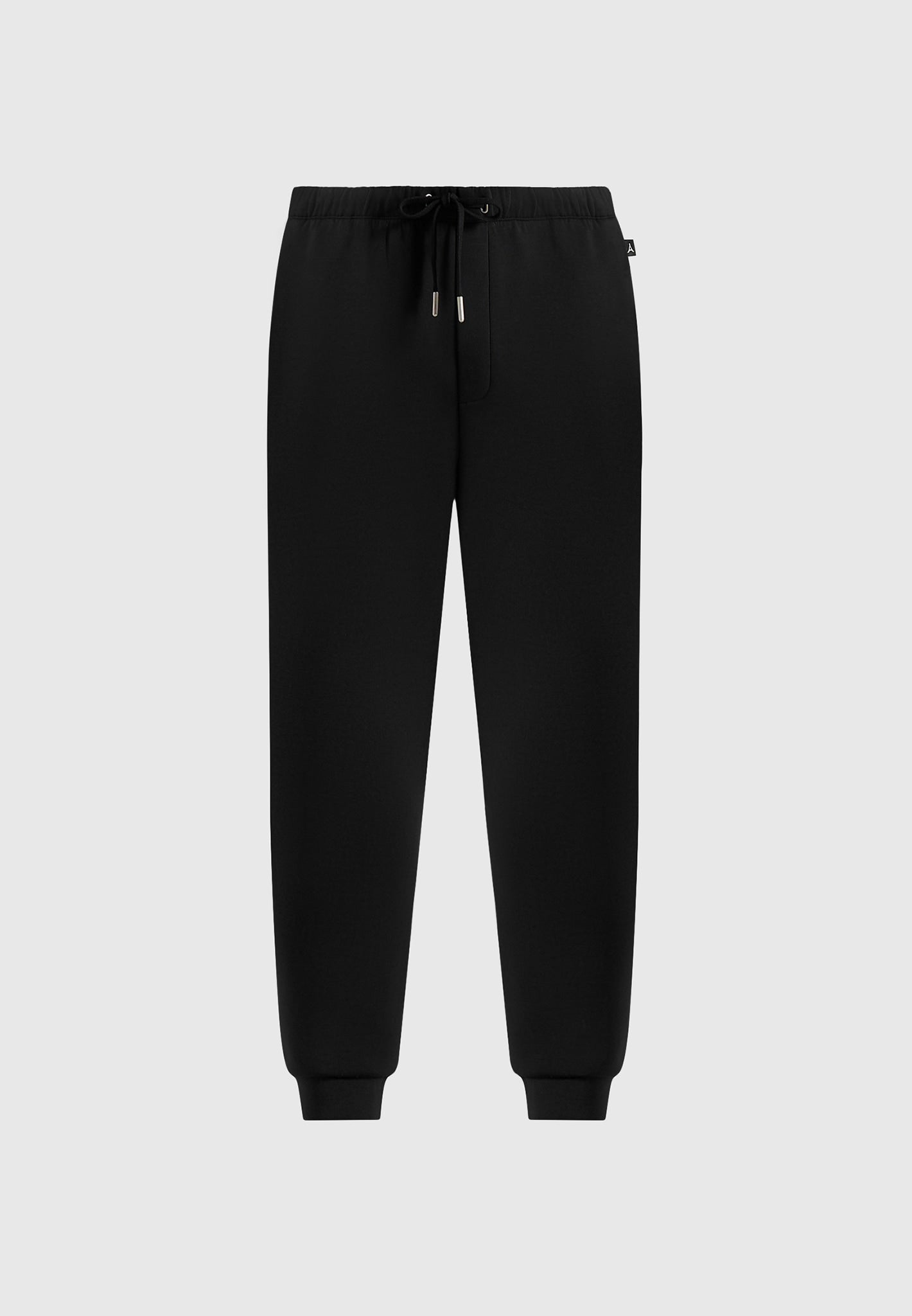 dion-neoprene-minimal-tapered-fit-cuffed-joggers-black 