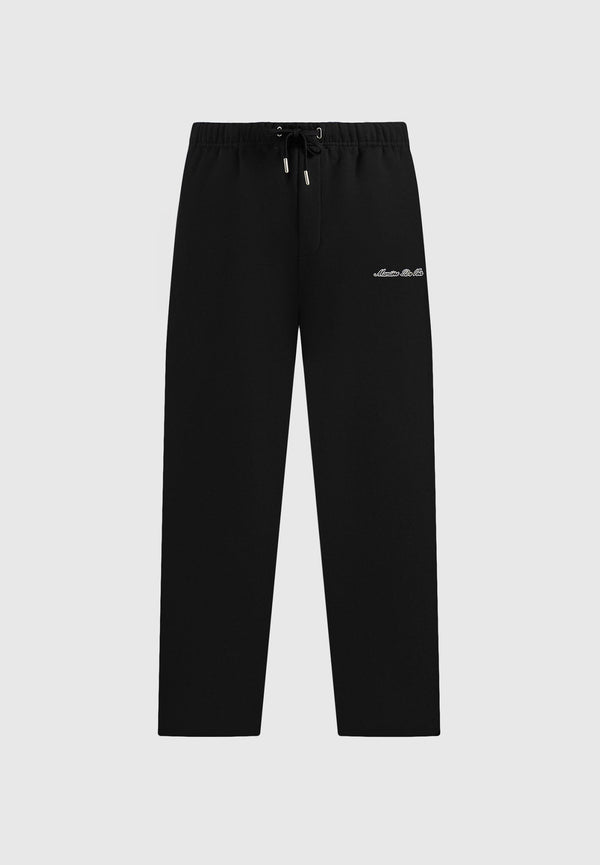 JS003 - Unisex Signature Wide Leg Joggers - Black