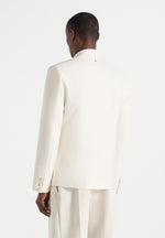 Didier - Double Breasted Tailored Suit Blazer - Off White