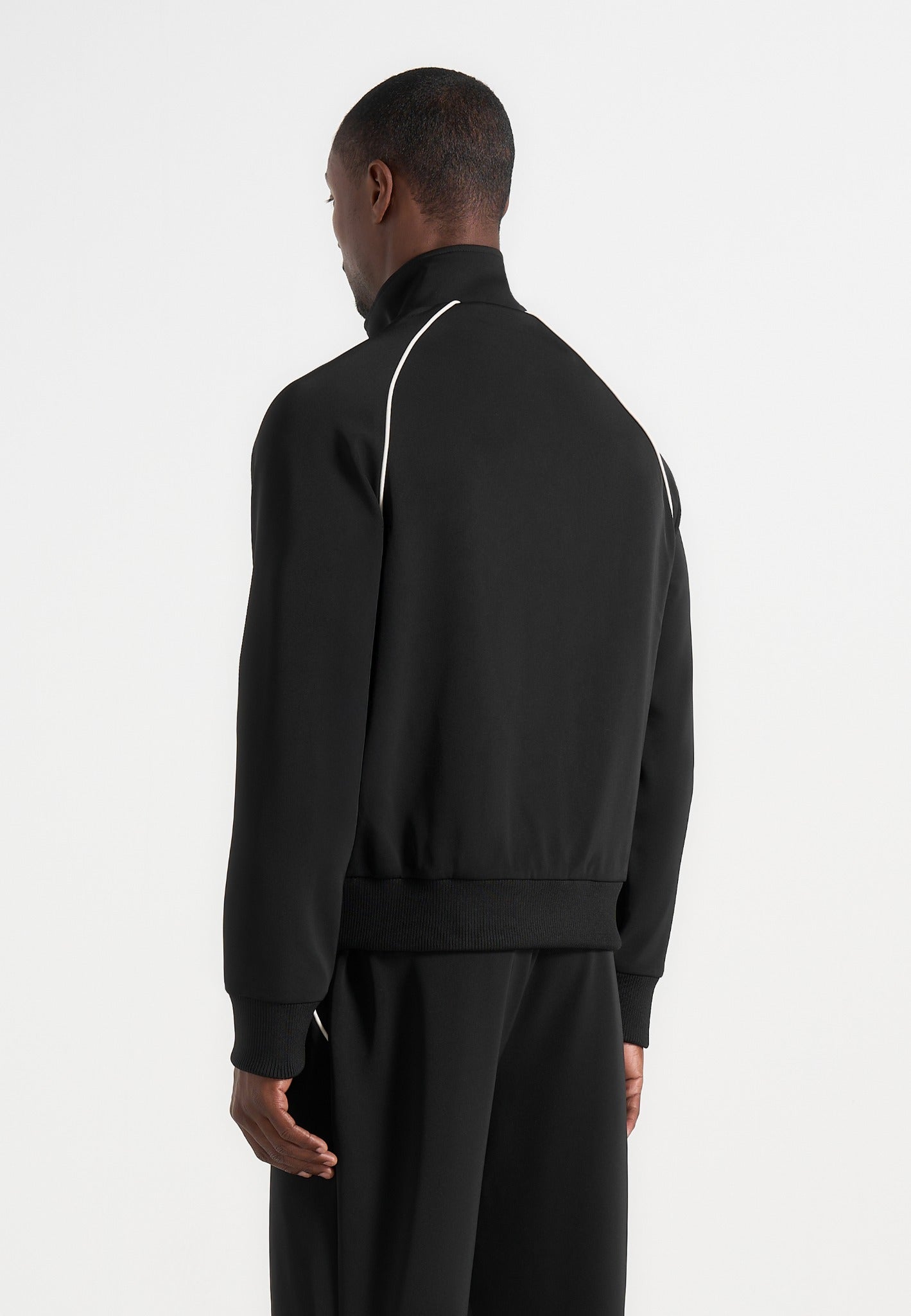 Signature Piped Track Jacket - Black