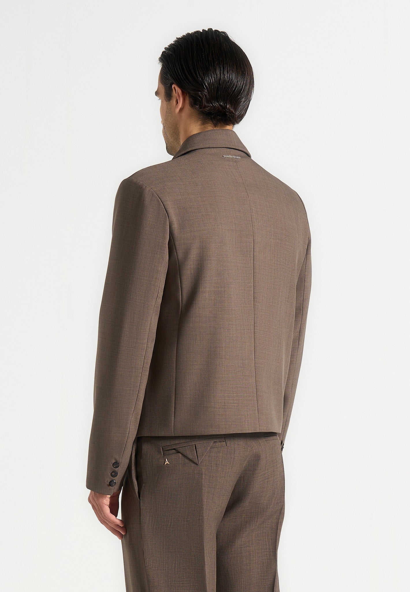 Silas - Tailored Cropped Blazer - Taupe