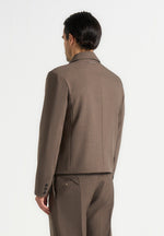 Silas - Tailored Cropped Blazer - Taupe