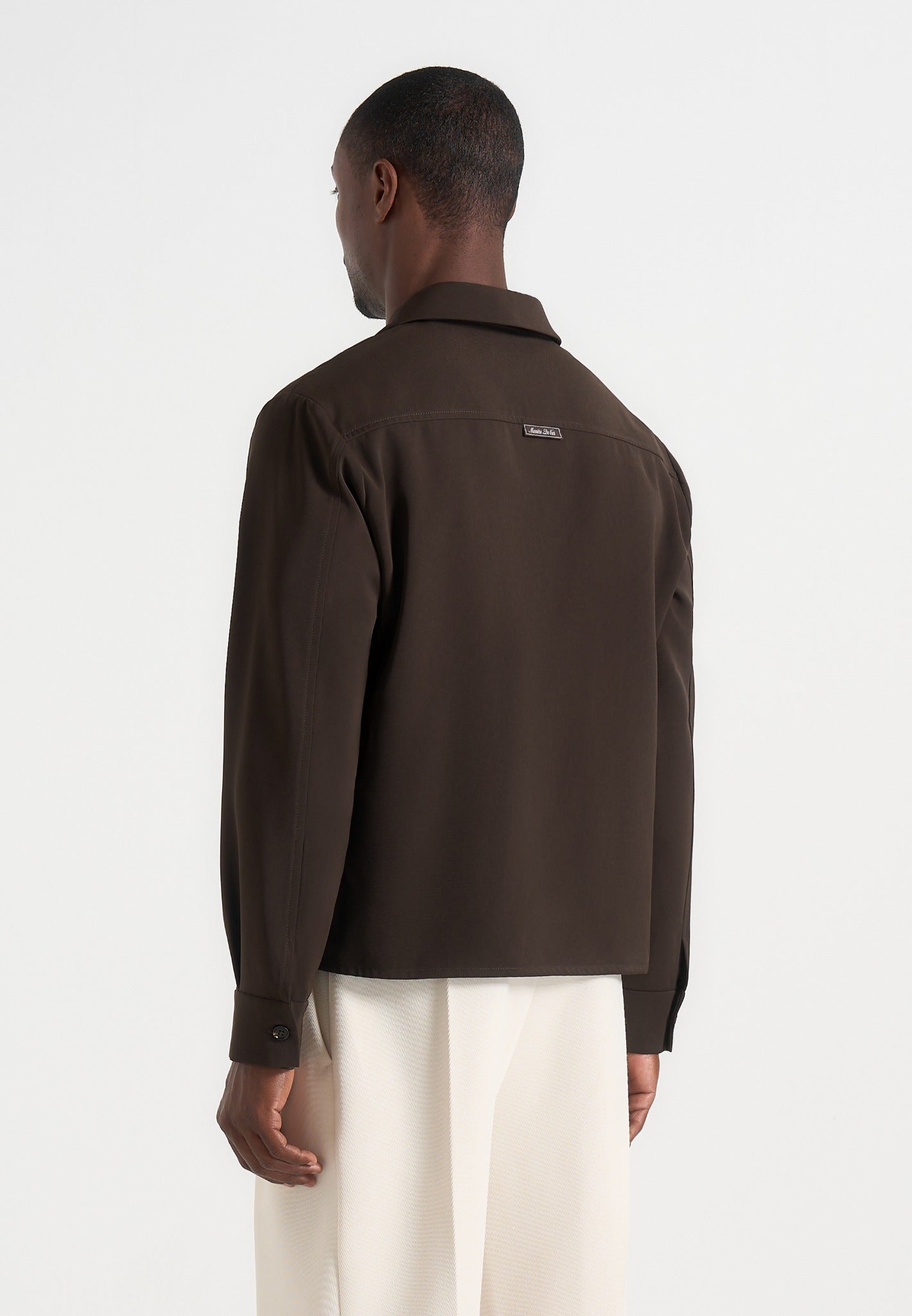 Valen - Applique Detail Long Sleeve Shirt - Brown