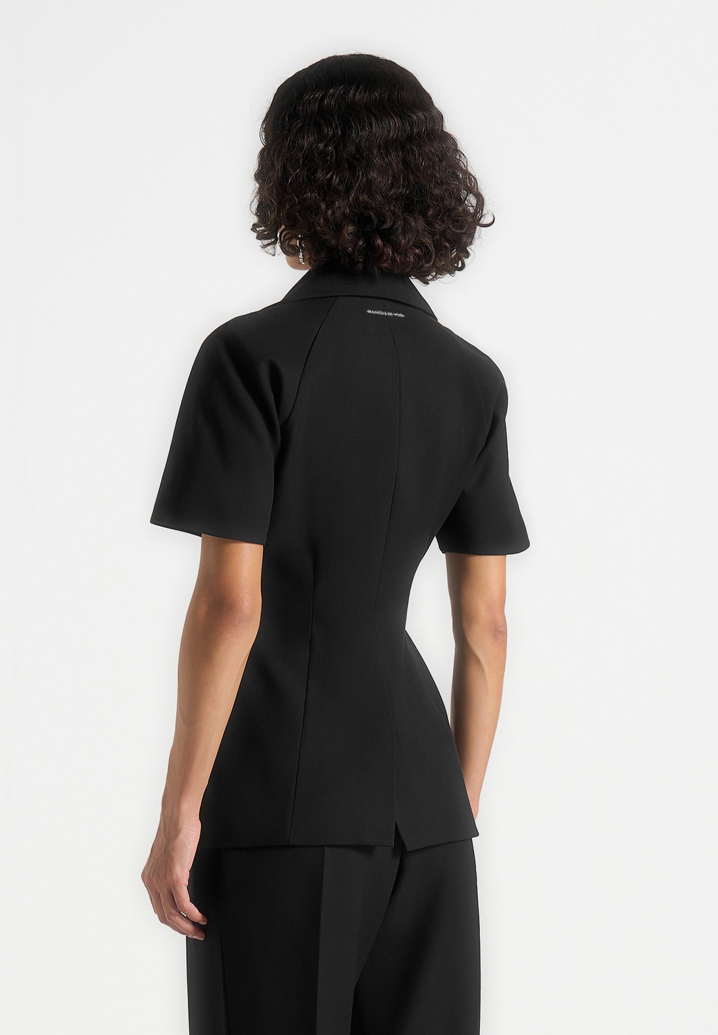 malika-double-breasted-short-sleeve-blazer-black