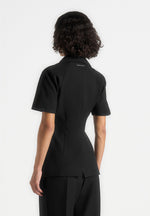 malika-double-breasted-short-sleeve-blazer-black