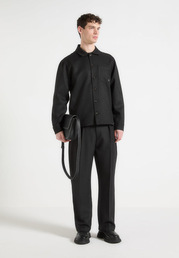 Valentin - Tailored Overshirt - Black