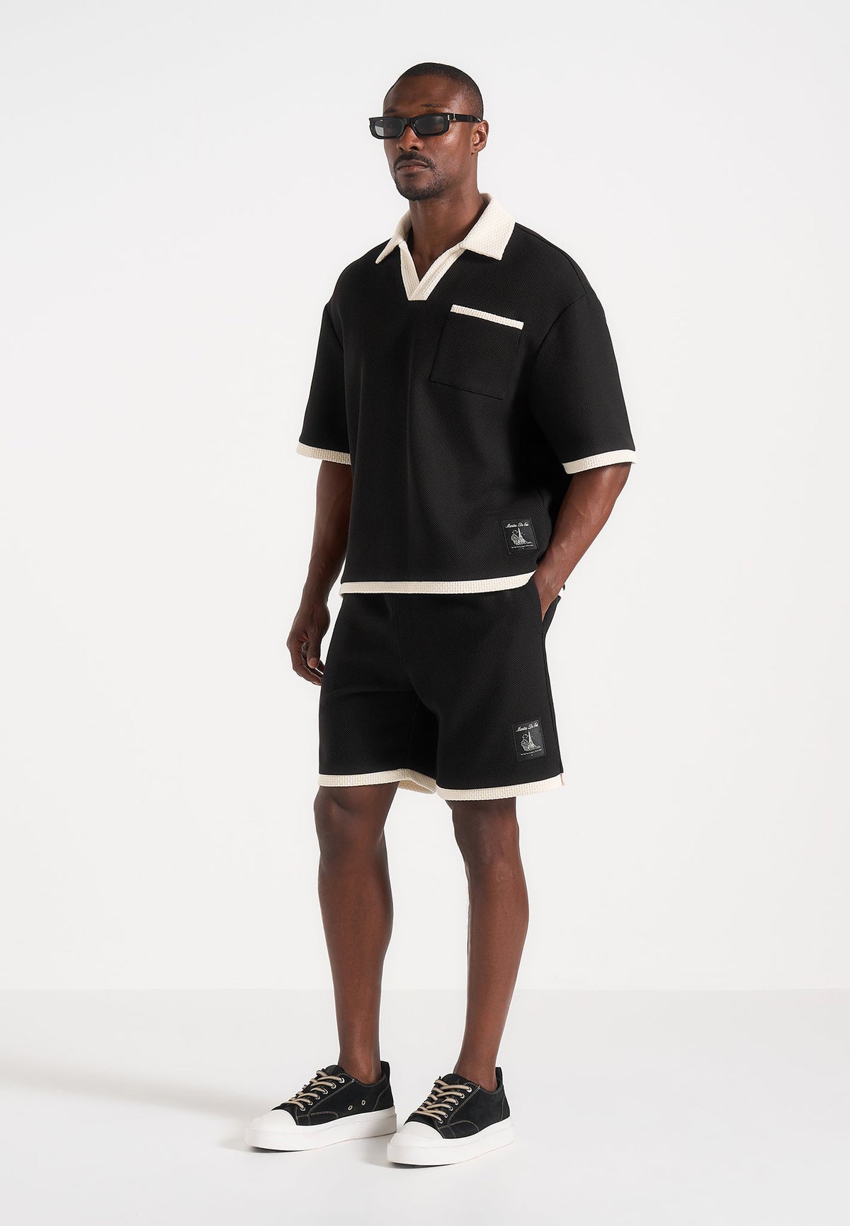 Reuben - Crochet Detail Shorts - Black