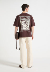 The Scream - Cotton T-Shirt - Brown