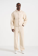 DN002 - Relaxed Fit Denim Jeans - Cream