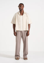 Alexis - Unisex Cote d'Azur Boxy Shirt - Cream