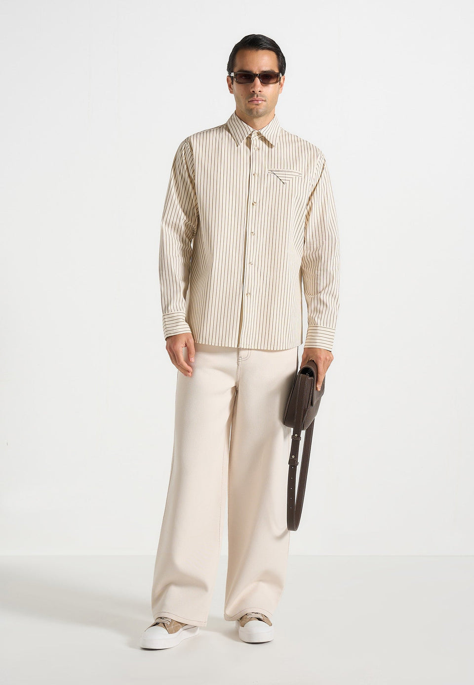 ronnie-unisex-pinstripe-long-sleeve-shirt-beige