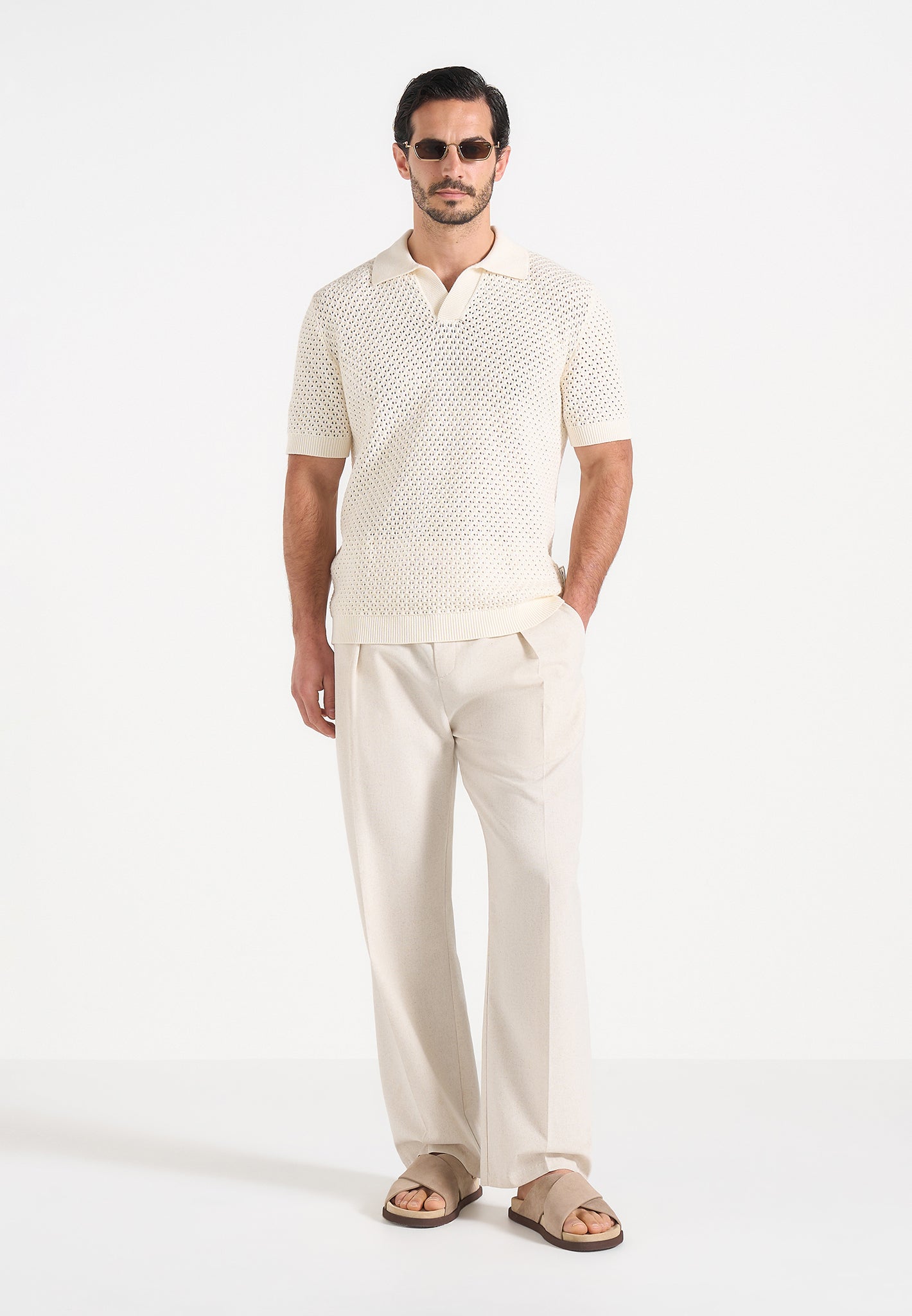 conrad-open-knit-polo-shirt-cream 