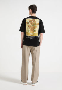 Sunflowers - Van Gogh Cotton T-Shirt - Black