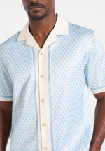Idriss - Eiffel Monogram Resort Shirt - Pale Blue