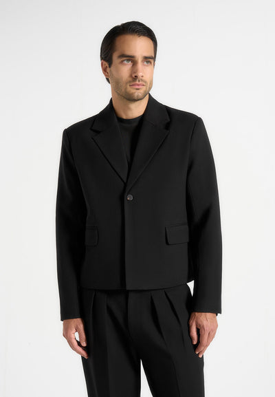 Silas - Tailored Cropped Blazer - Black