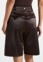 lorette-satin-double-pleat-shorts-brown