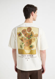 Sunflowers - Van Gogh Cotton T-Shirt - Cream