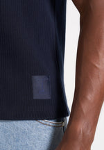 VS001 - Ribbed Cotton Tank Top - Navy