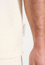 Harley - Unisex Textured Revere Shirt - Cream