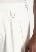 Pierre - Relaxed Fit Linen Pleated Pants - White